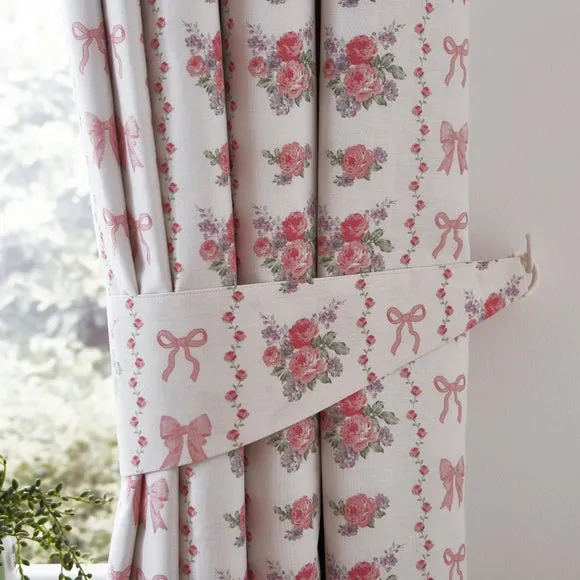Vintage Floral Cotton Blackout Eyelet Curtains 4