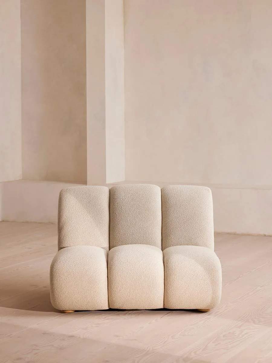 Noelle Modular Armchair, Boucle Natural
