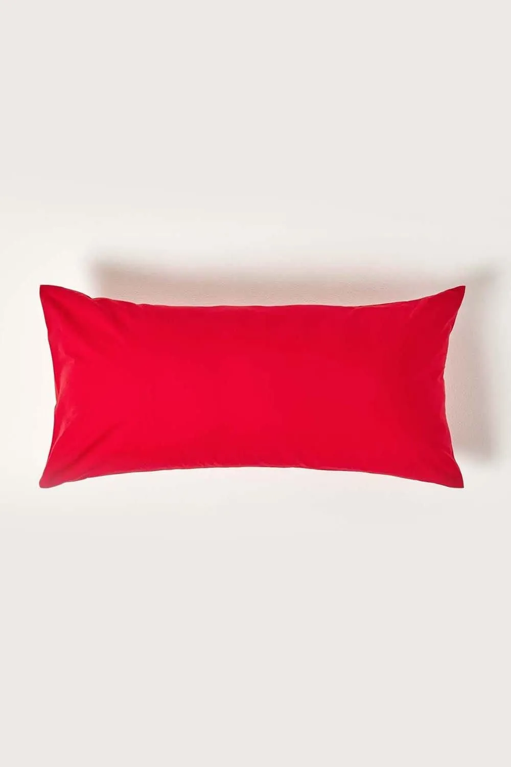 Homescapes Continental Egyptian Cotton Pillowcase 200 TC, 40 x 80 cm in Red 1