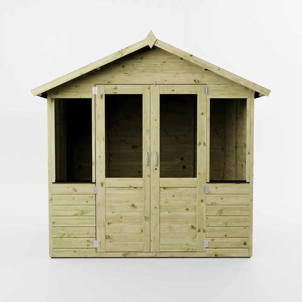Mercia 7 x 5 Feet Traditional Summerhouse - L179.8 x W229.5 x H221.3 cm in Brown 2