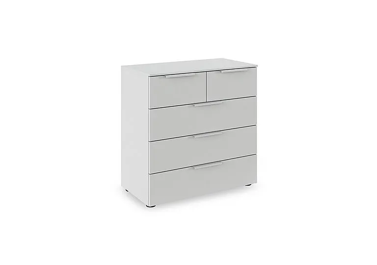 Haven 3+2 Drawer Décor Chest - Silk Grey/Silk Grey Front