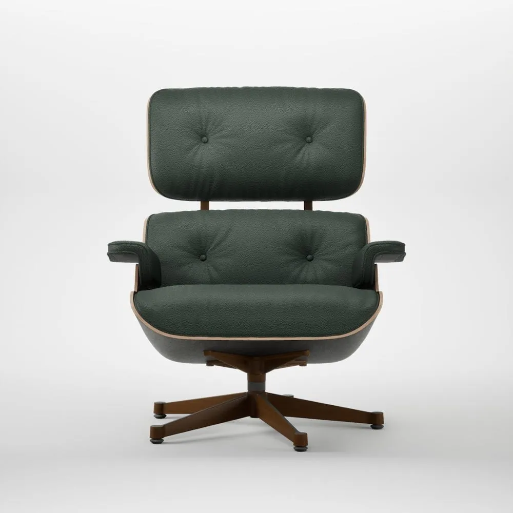 Eames Lounge Chair Cherry Natural Contemporary L50 59 Jade Polished Black Base 04 2