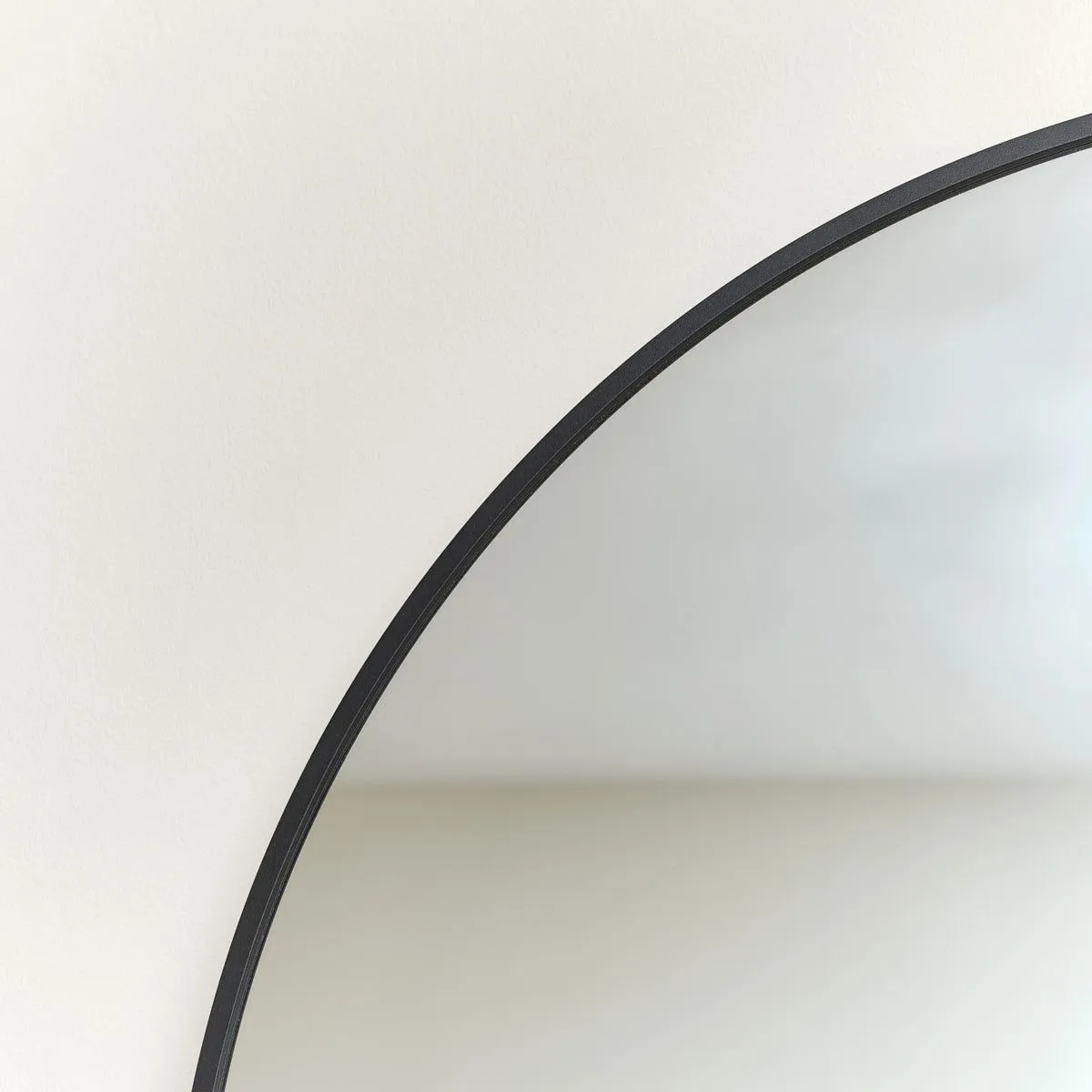 Melody Maison Large Black Arched Wall / Leaner Mirror - 180cm X 80cm 5