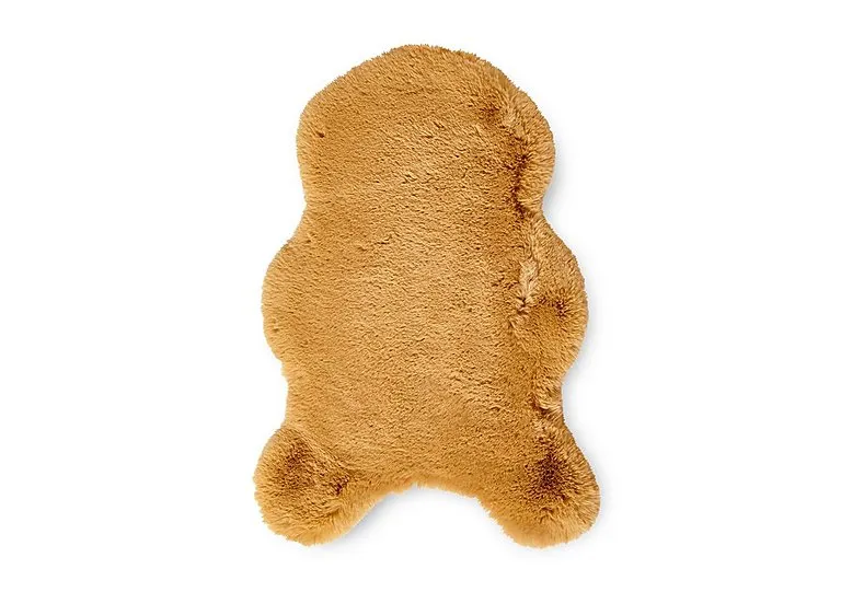 Teddy Single Sheepskin Rug - Mustard