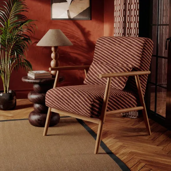 Alpine Zig Zag Chenille Spindle Chair