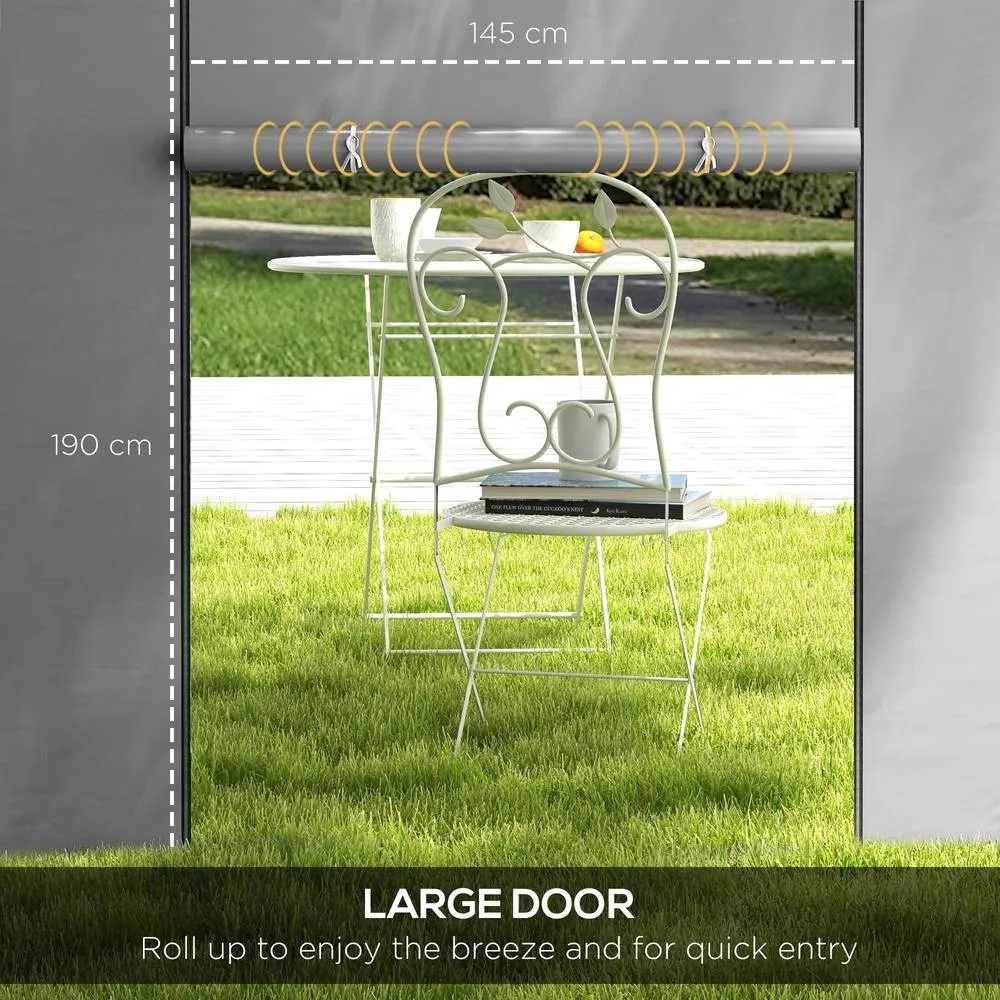 OUTSUNNY 3x3(m) or 3x6m Pop Up Gazebo Side Panels Replacement, 2 Pack in Light Grey 6
