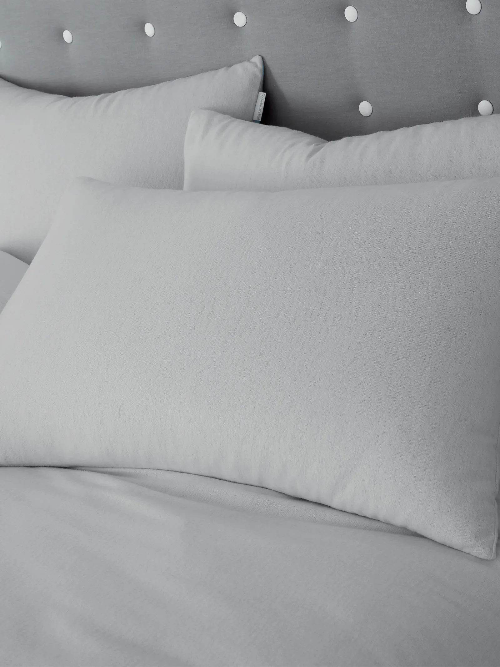 Catherine Lansfield 'Brushed Cotton' Duvet Cover Set in Grey 2