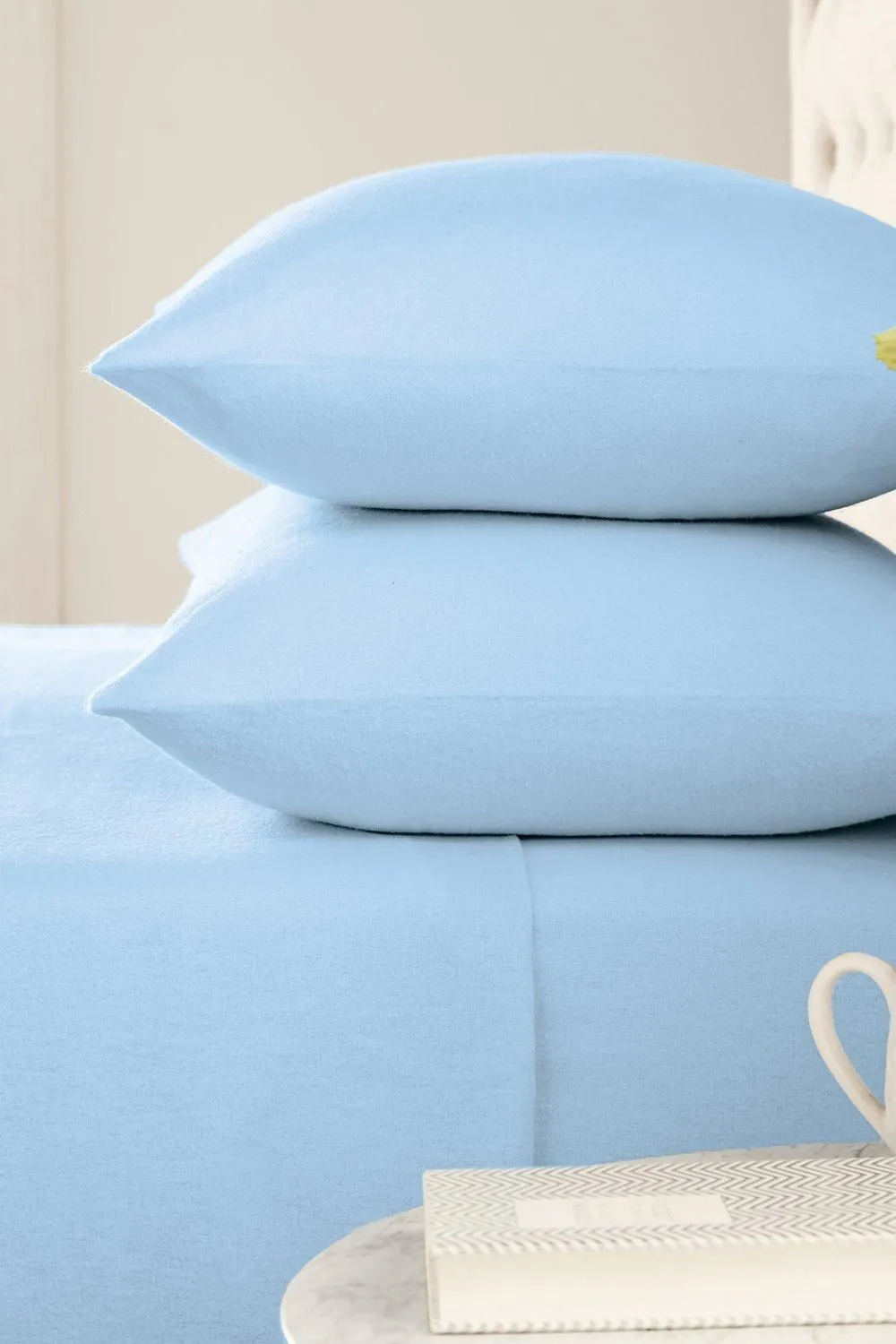 Helena Springfield 'Hs Brushed Cotton' Standard Pillowcase Pair in Blue 2