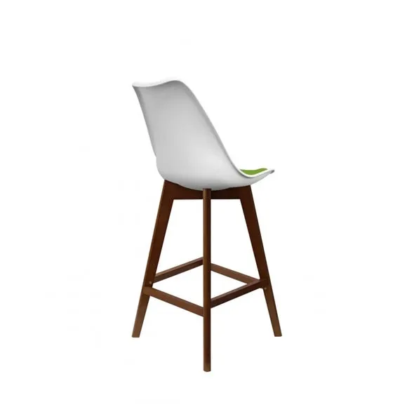 Fusion Living Soho White Plastic Bar Stool 5