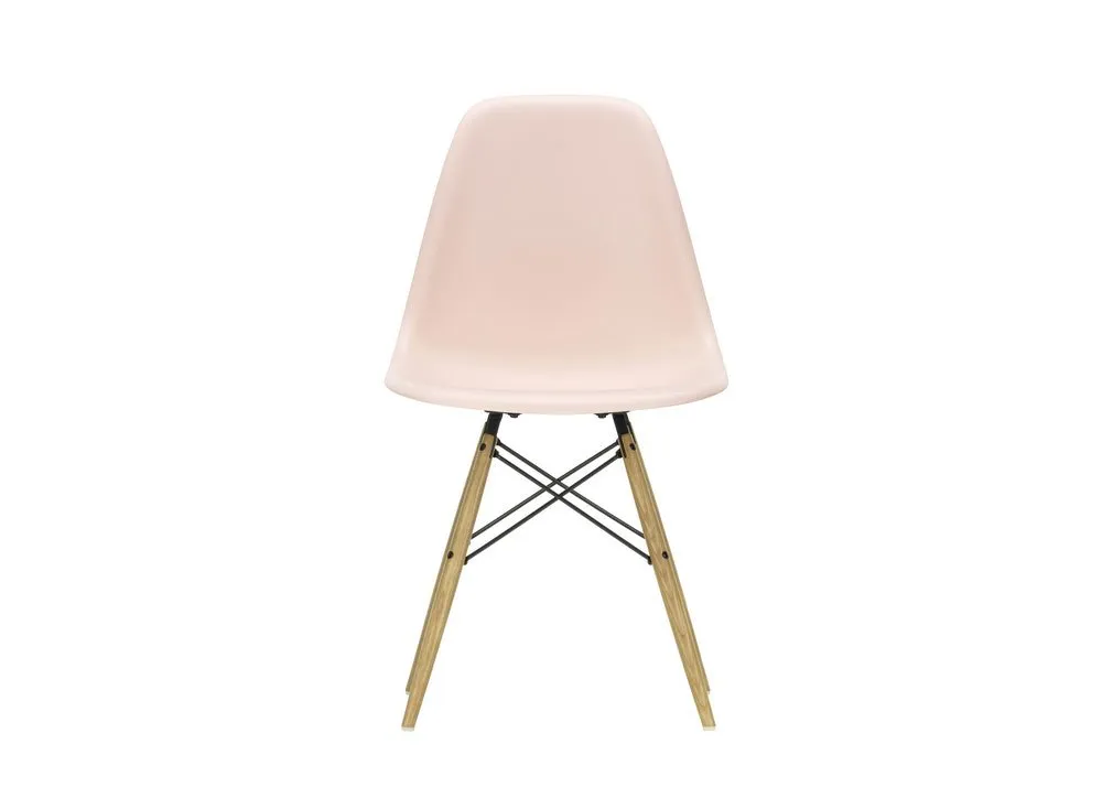 Vitra Eames DSW Side Chair New Height Pale Rose Ash Honey Base 1