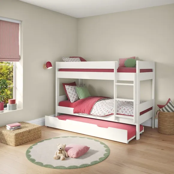 Compact Wooden Bunk Bed With Open Trundle 3