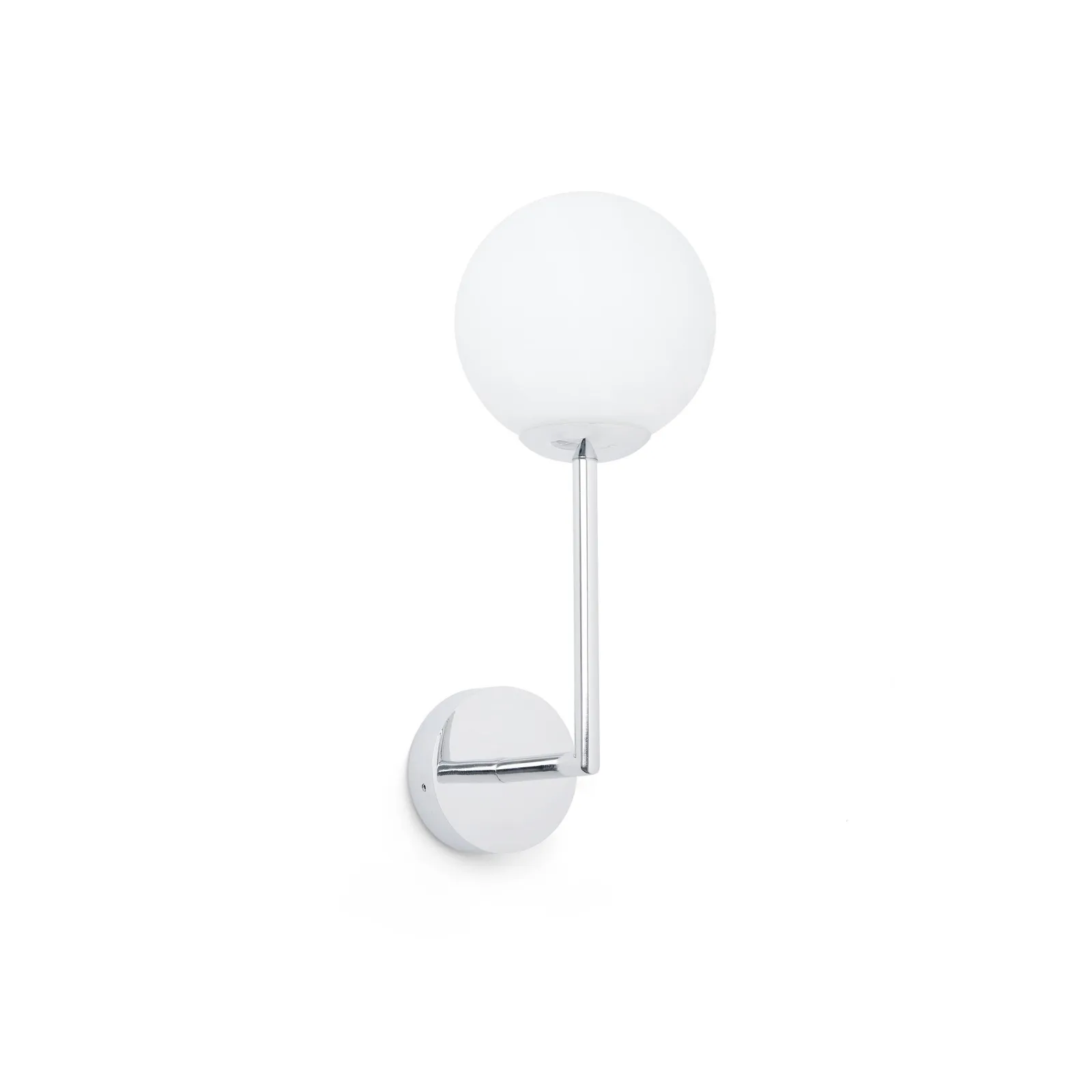 Netlighting Lago Bathroom Globe Wall Lamp Chrome 1x g9 IP44 in Grey