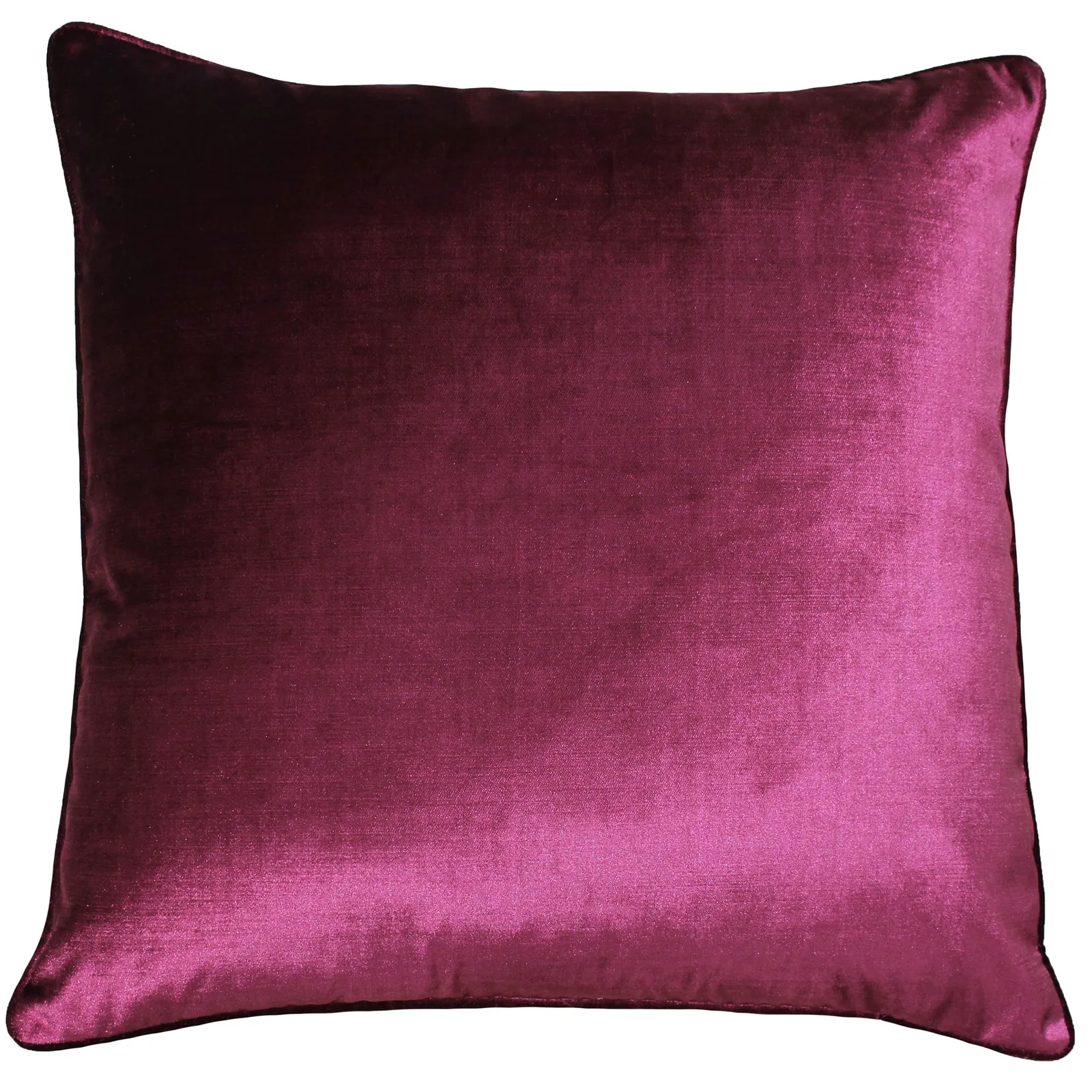 Paoletti Luxe Velvet Piped Cushion in Grape 2