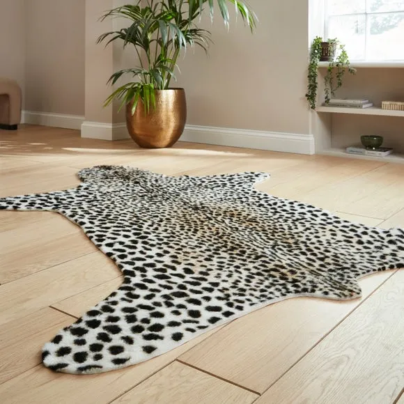 Faux Fur Cheetah Print Rug 6