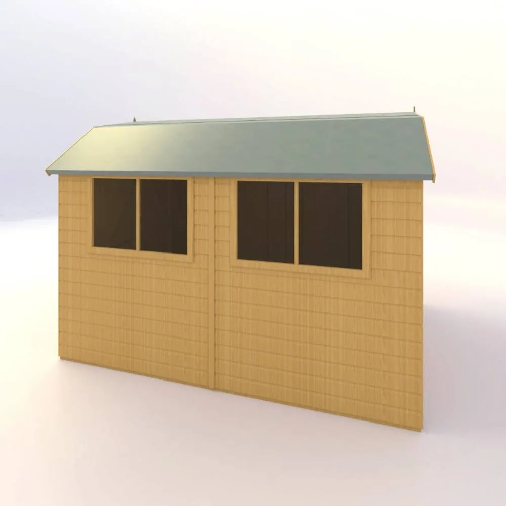 Shires Barn 10x8 DD Premium Sheds - L257.4 x W311.4 x H225.6 cm in Light Tan 3