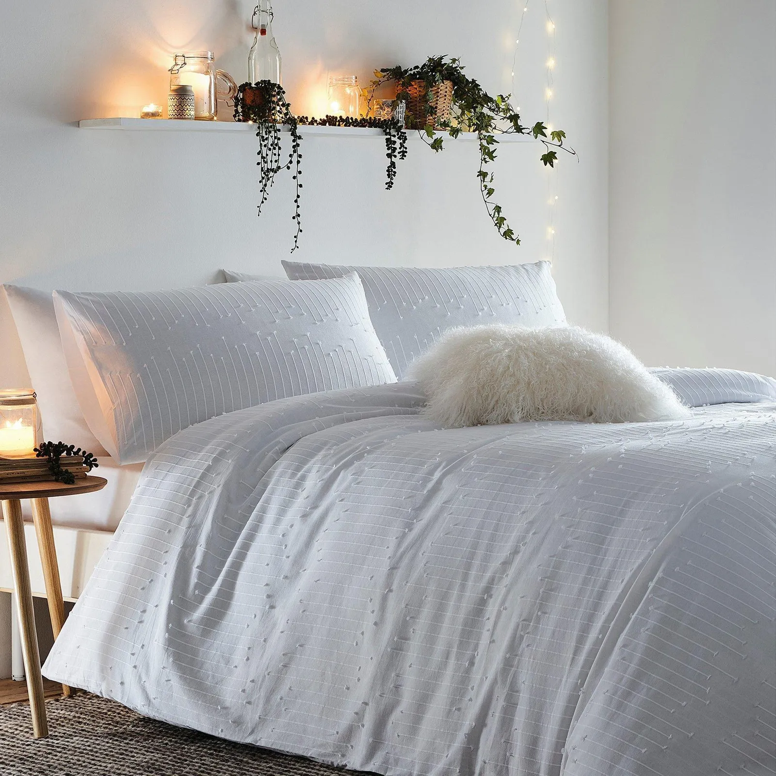 Serenity Jacquard Double Duvet Set