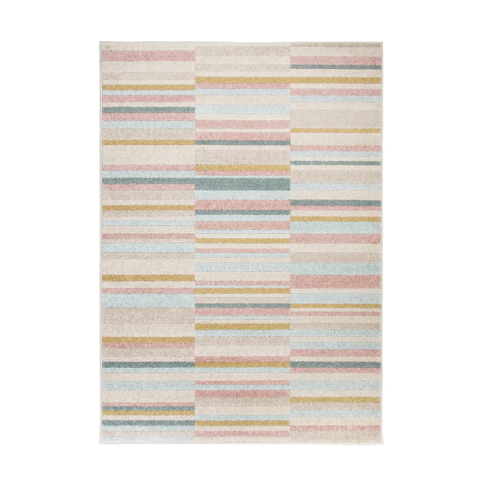 Urban Lines Geometric Rug Pink, Blue and Yellow