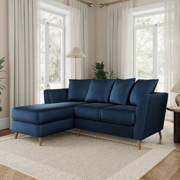 Bess Corner Chaise Sofa, Opulent Velvet 1