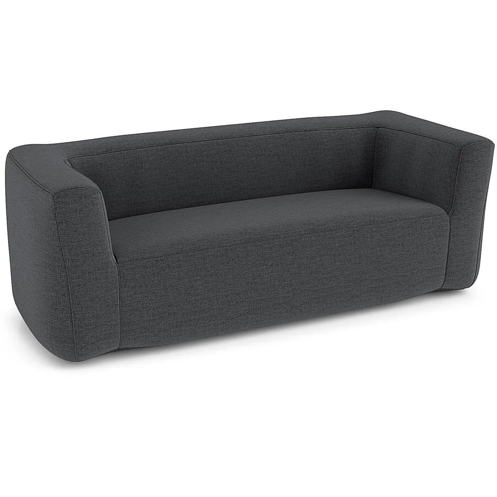 Costway Double Inflatable Couch Portable Blow Up Sofa w/ Detachable Cover in Grey