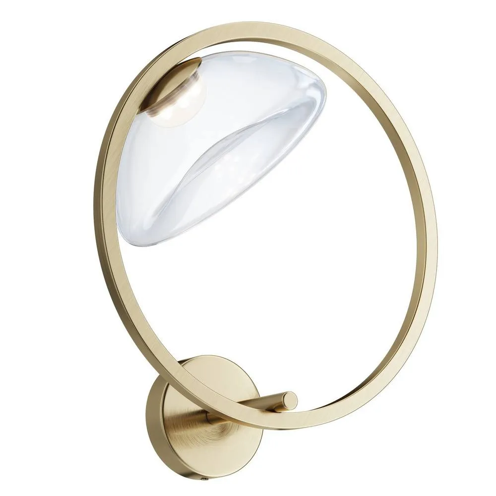Netlighting Maytoni Lunare I Modern Integrated LED Wall Lamp Brass 3000K in Gold 5