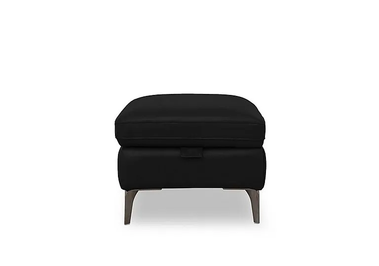 Morgan Leather Storage Footstool