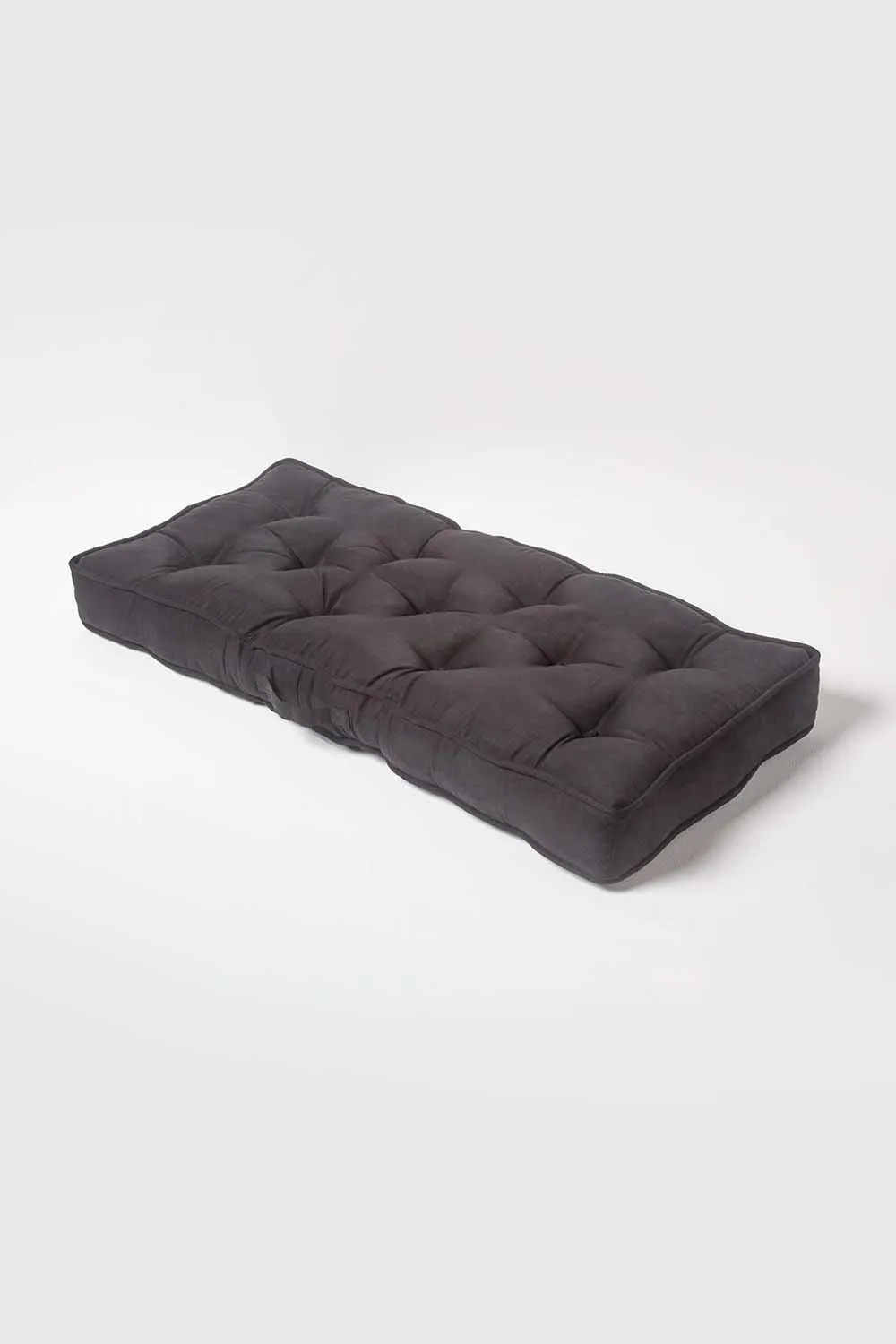 Homescapes Faux Suede 2 Seater Booster Cushion in Black 2
