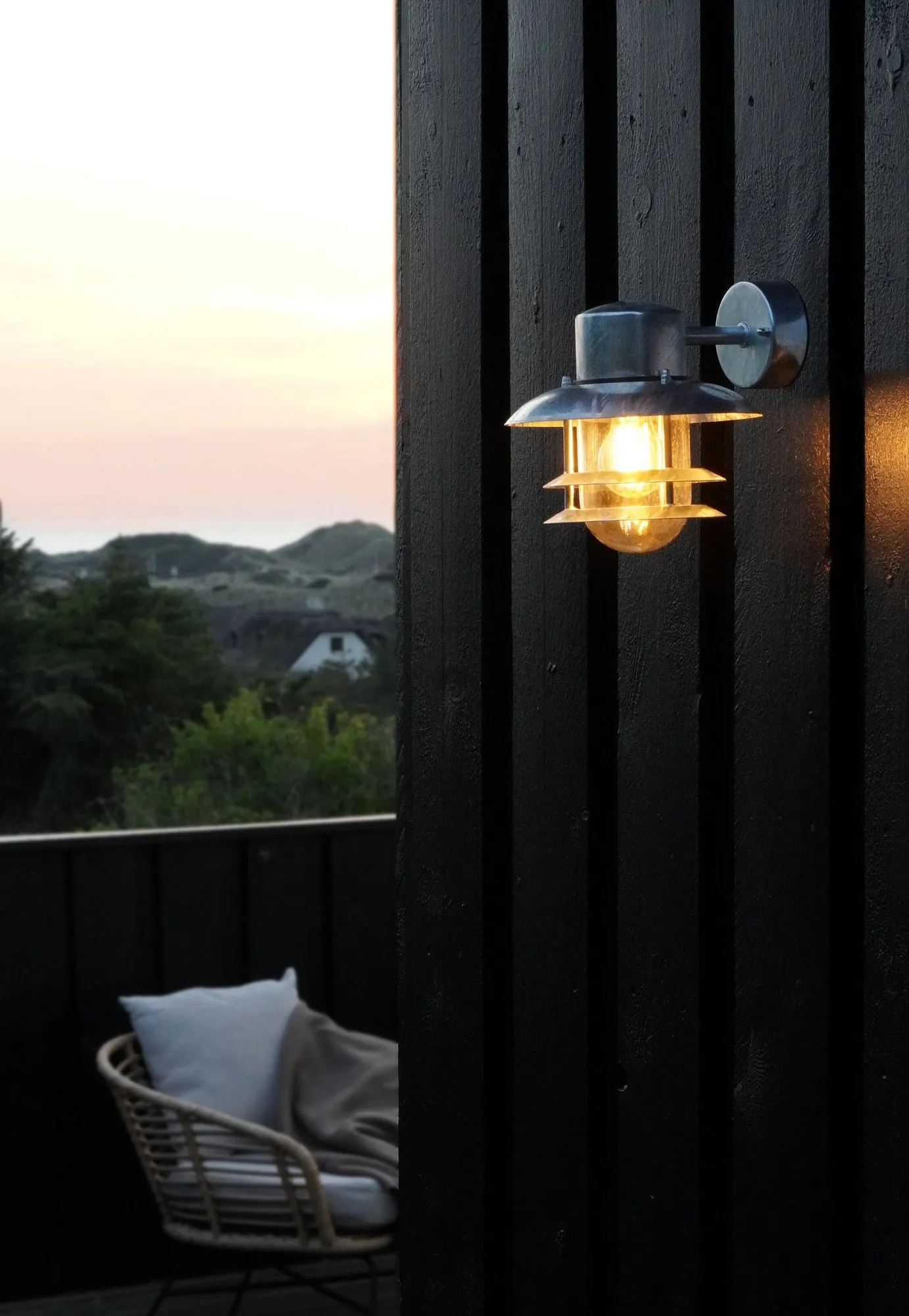 Nordlux Blok Outdoor Wall Light Silver Galv Steel Garden E27 IP54 Mains 3