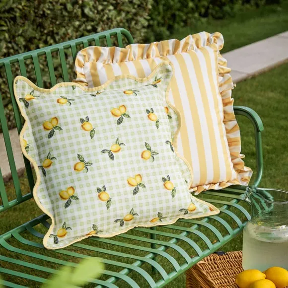 Fruits Lemons Outdoor Square Cushion 6
