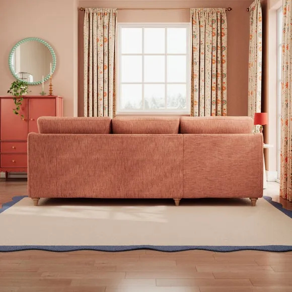 Hattie Slub Faux Linen Corner Chaise 3