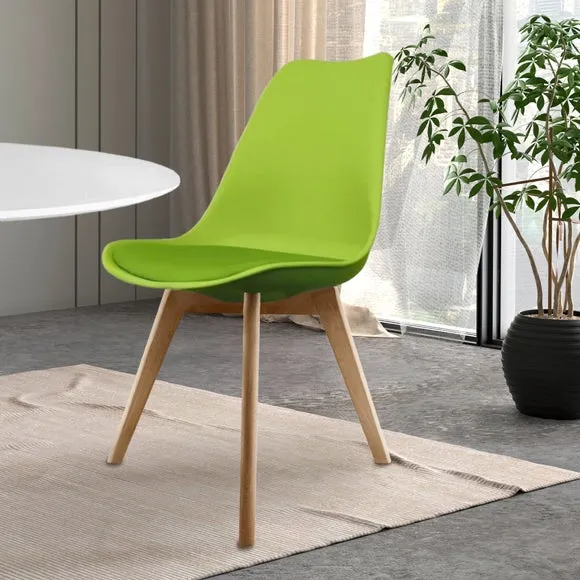 Fusion Living Soho Plastic Dining Chair with Squared Legs
