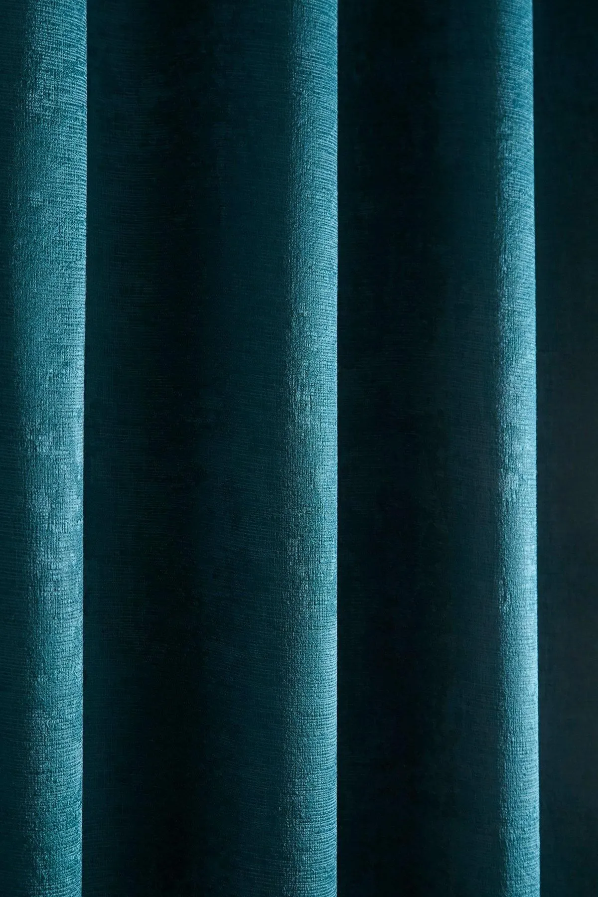 Fusion 'Strata' Triple-Woven Dimout Eyelet Curtains in Dark Green 3
