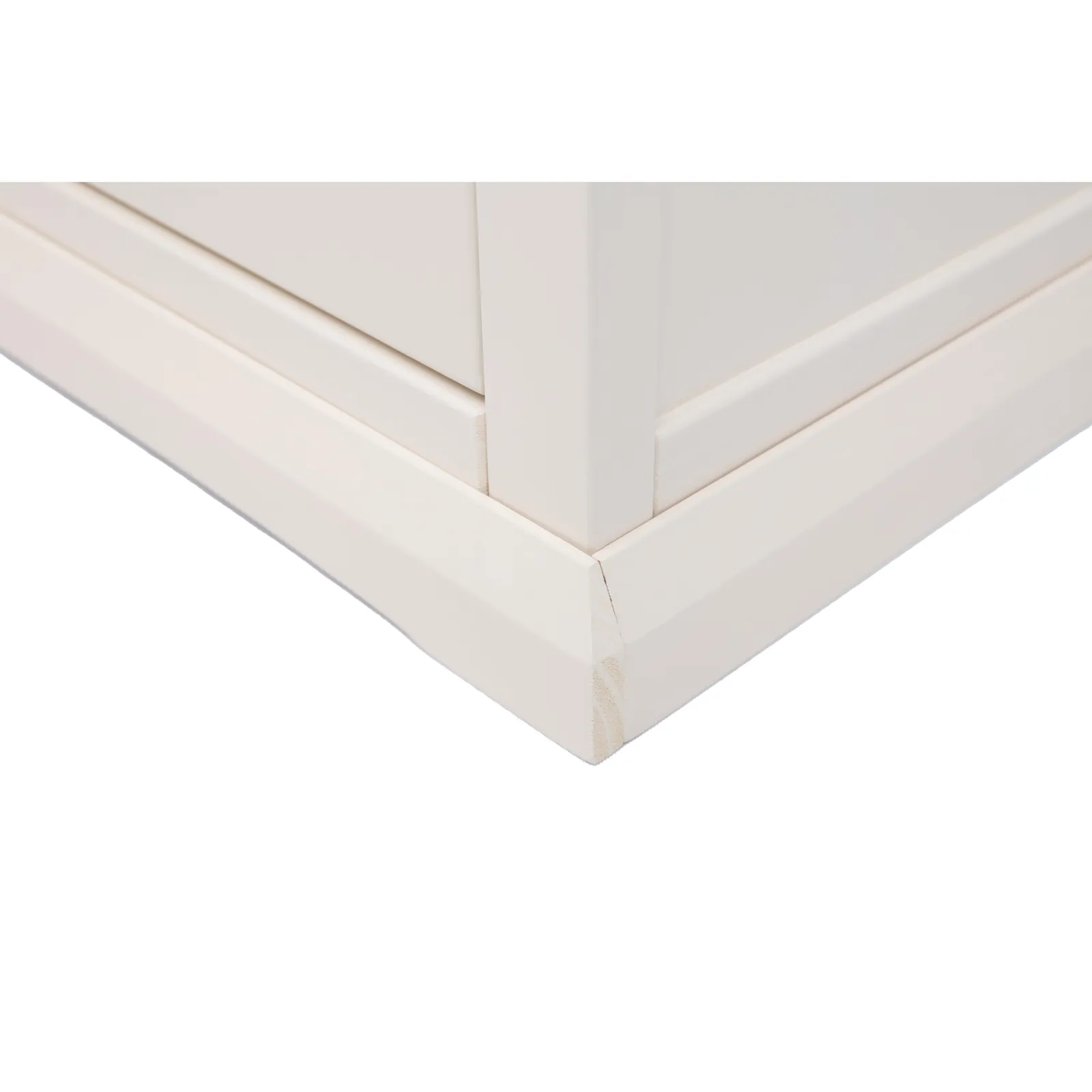 Cabinet Bits Castelli 5 Drawer Chest of Drawers Wood Knob in Off-White 6