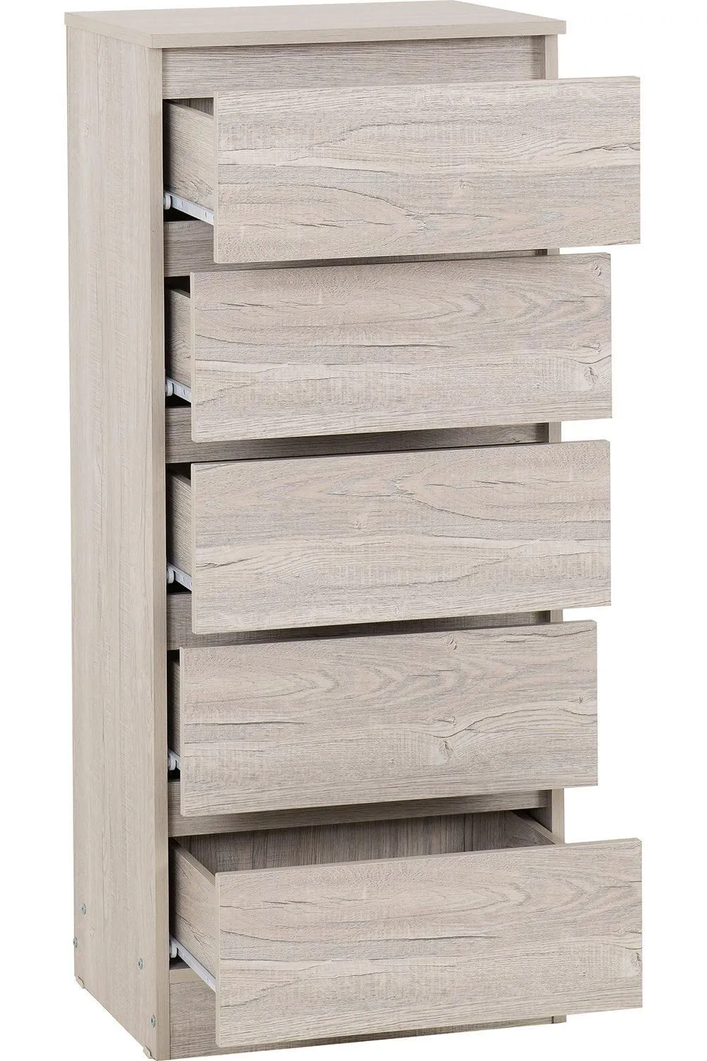 Seconique Malvern 5 Drawer Narrow Chest in Light Stone 3