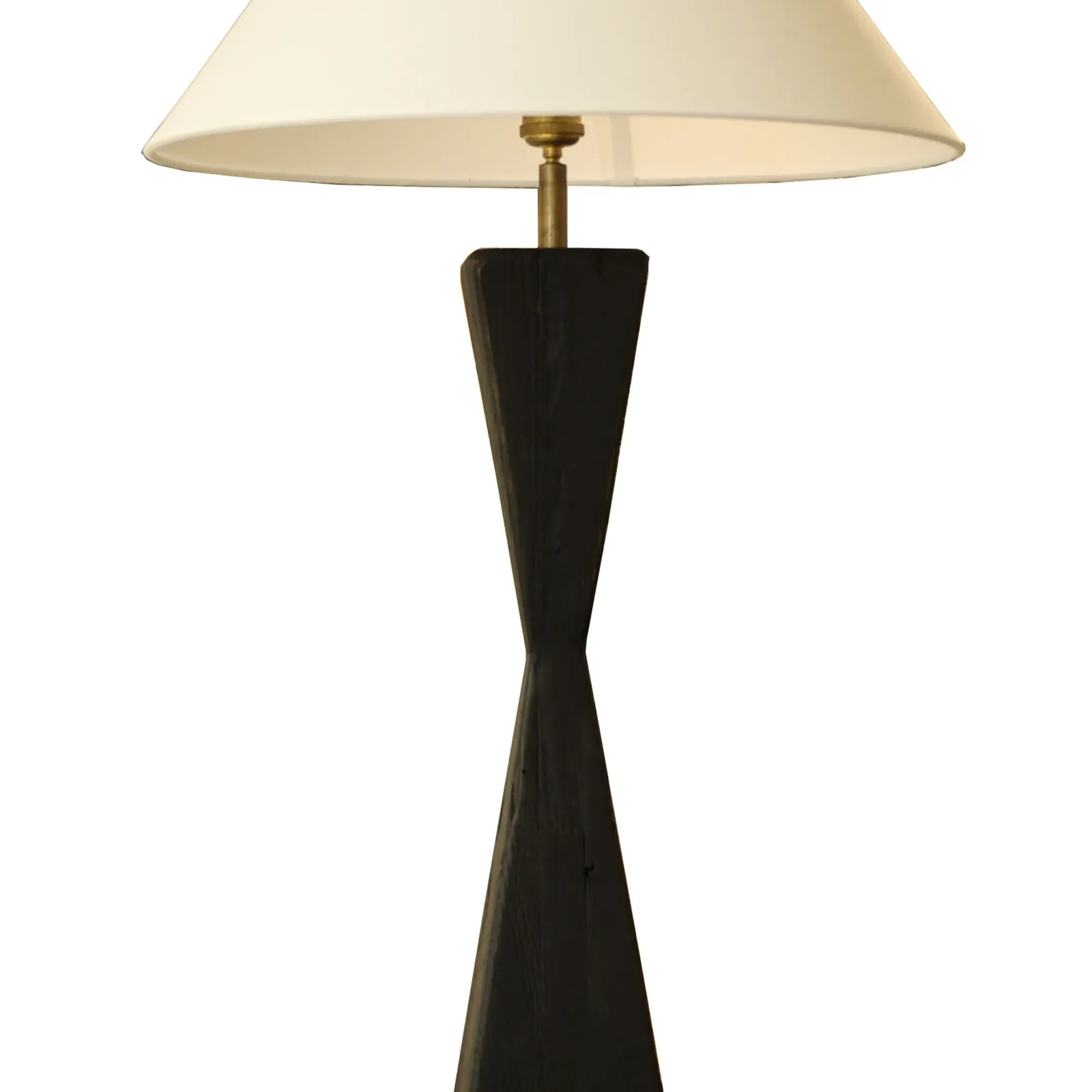 Blck Column Table Lamp With White Shade 55X55X92Cm Oak | Barker & Stonehouse 3