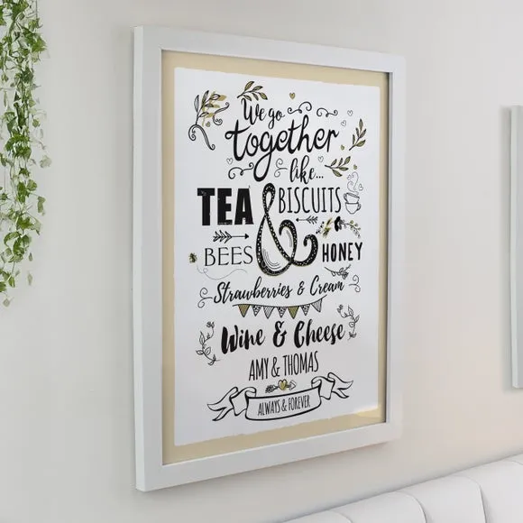 Personalised We Go Together Poster Frame 2