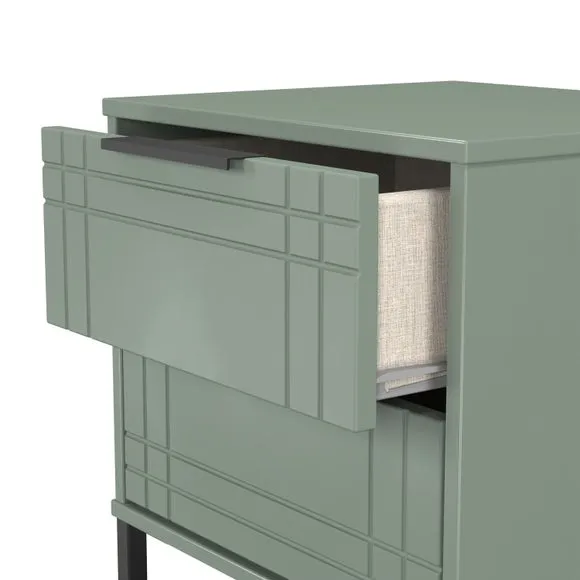 Darlton 2 Drawer Bedside Table 6