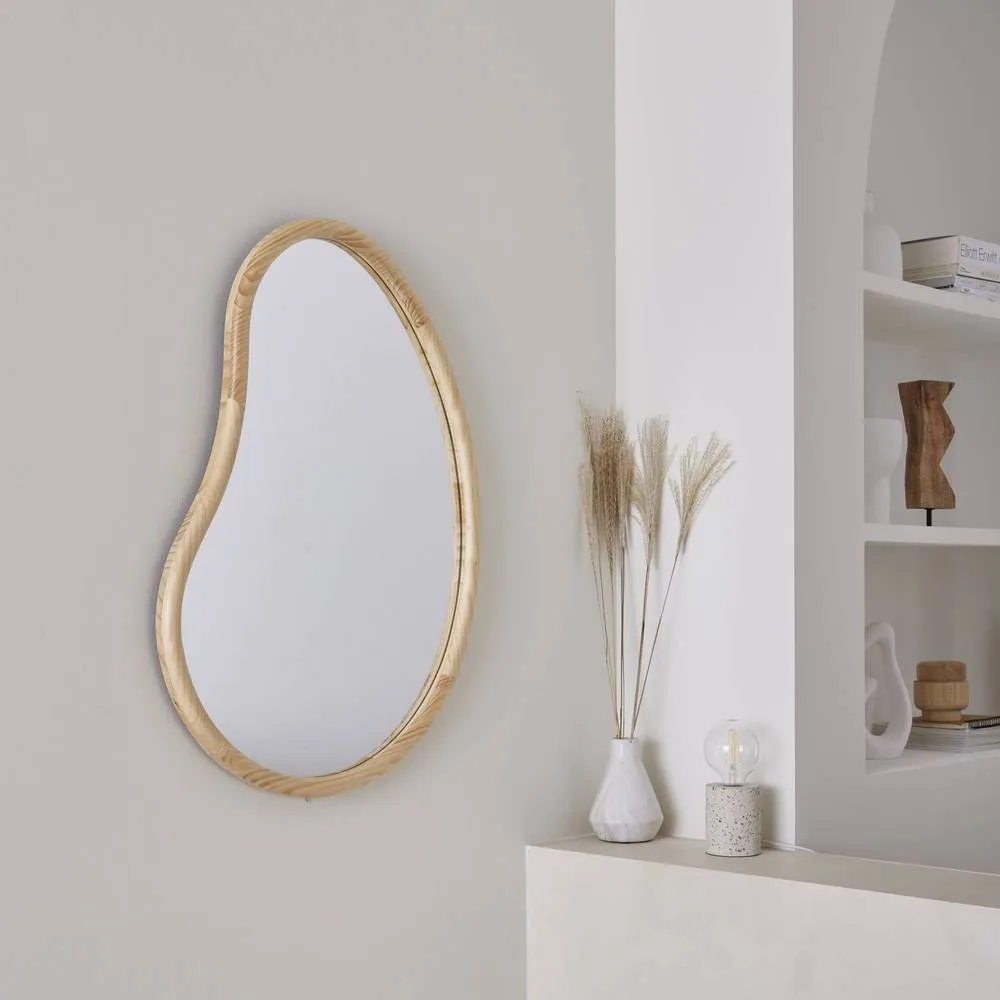 sweeek 85cm wooden mirror in Beige 3