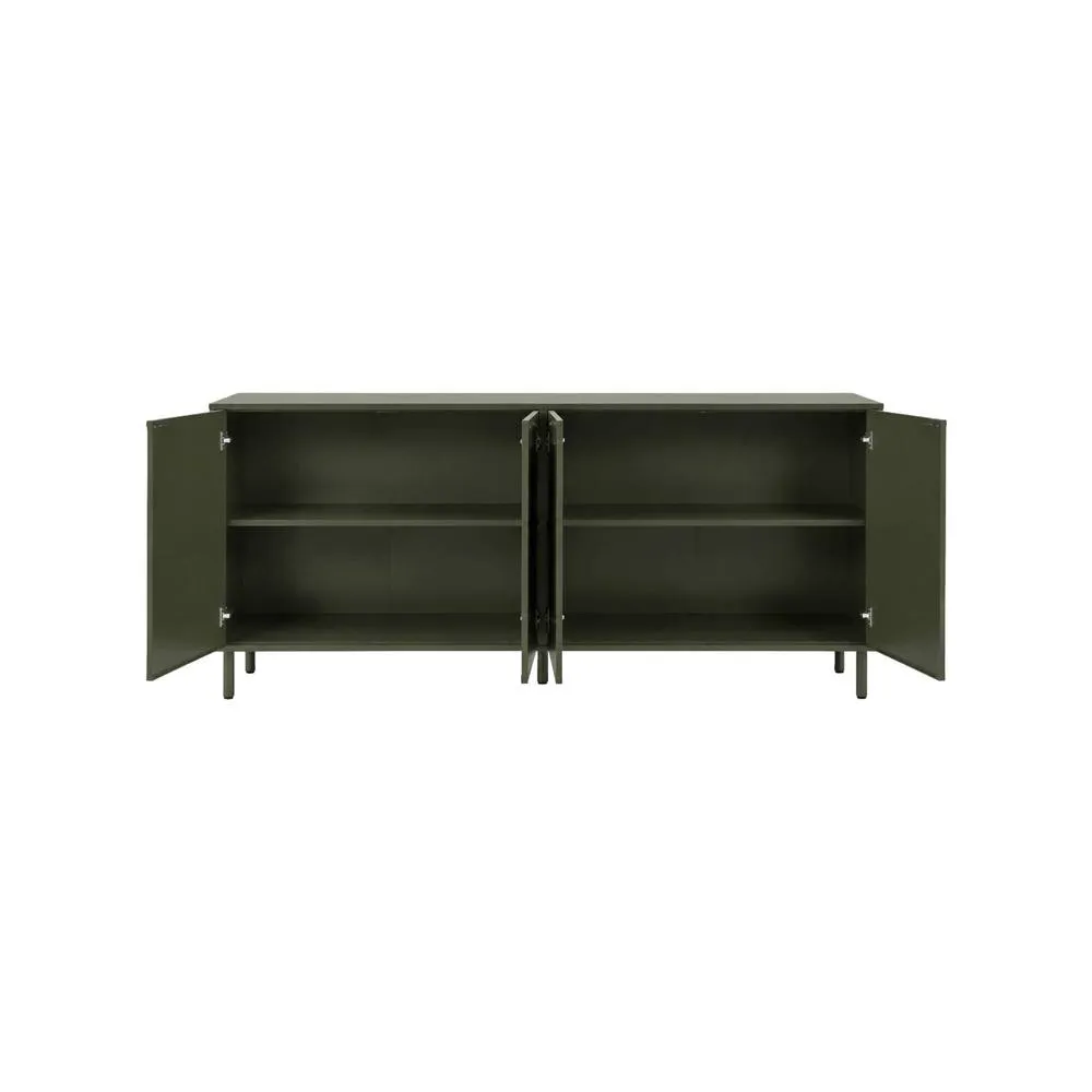 sweeek Sideboard 4 doors 160cm wood decor & metal in Khaki 4
