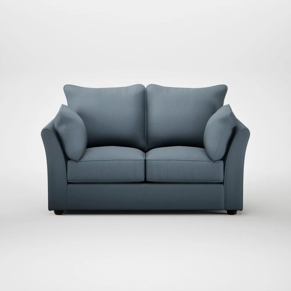 Heal's Tailor 2 Seater Sofa Smart Cotton Linen Celestial Walnut Stained Feet