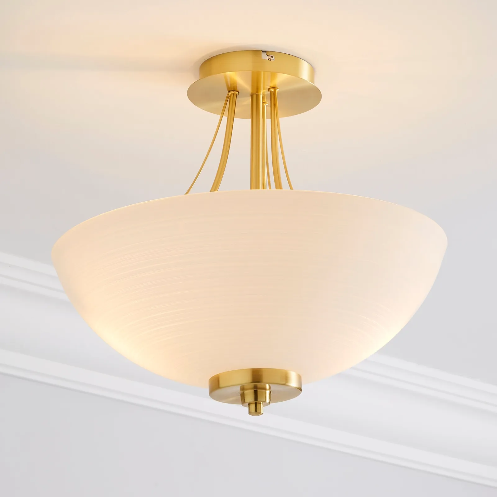 Buville Flush Ceiling Fitting Gold
