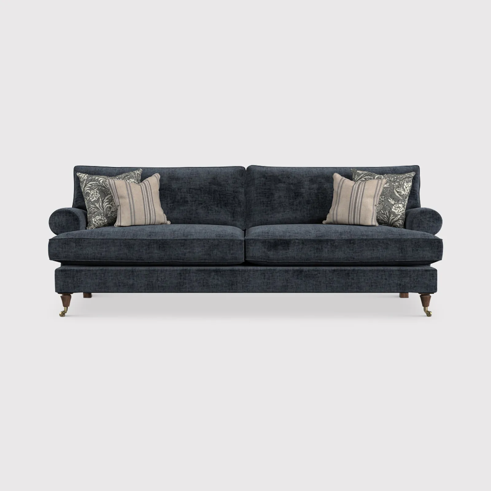 English Heritage Finch Large Sofa Standard Back, Blue Fabric | Barker & Stonehouse 1