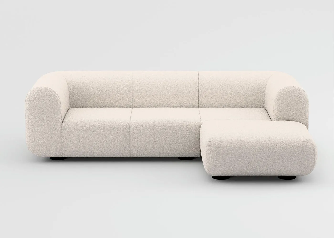Tom Dixon Plump Corner Sofa Config 5 Alpine 101 Black Legs
