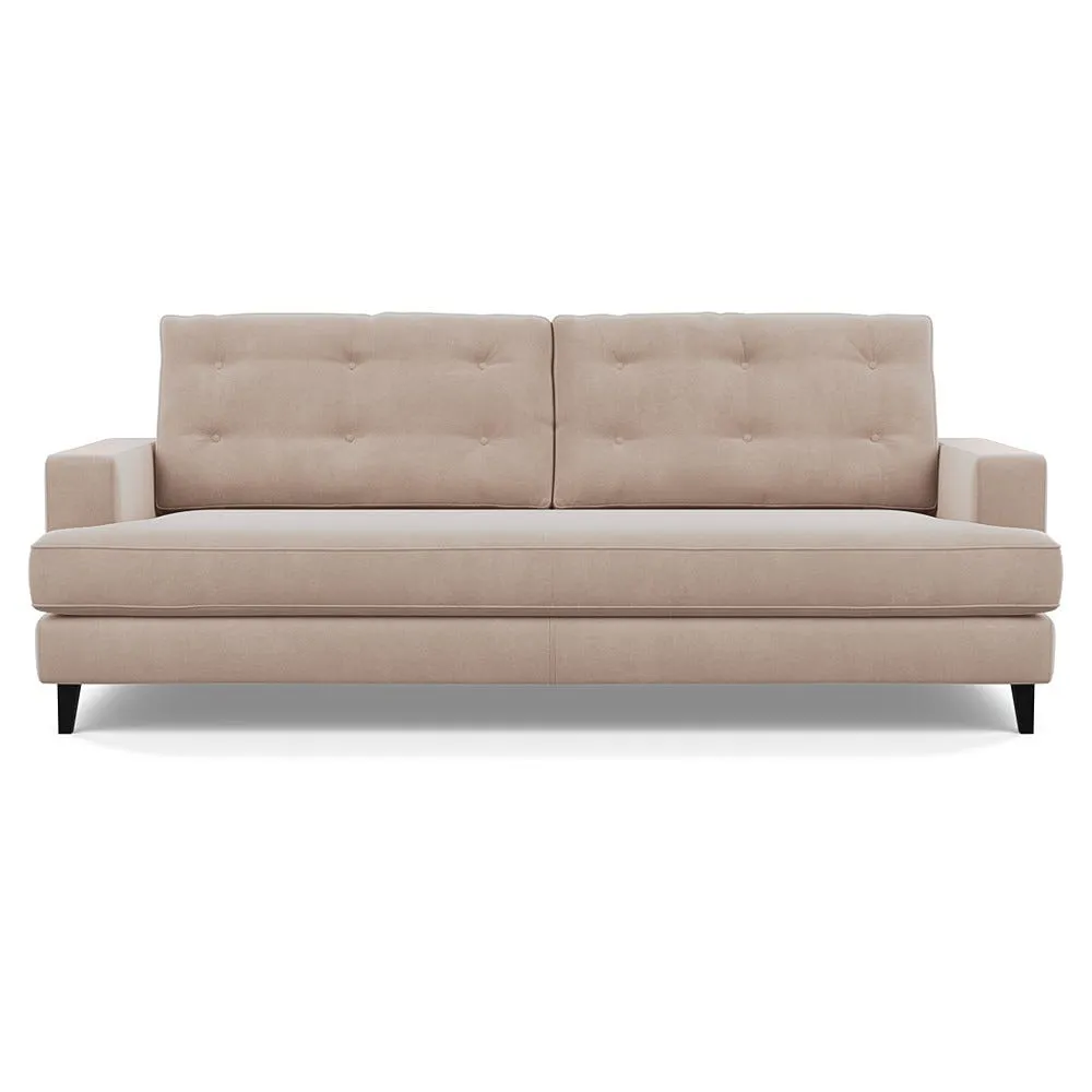 Heal's Mistral 4 Seater Sofa Smart Velvet Pebble Black Feet