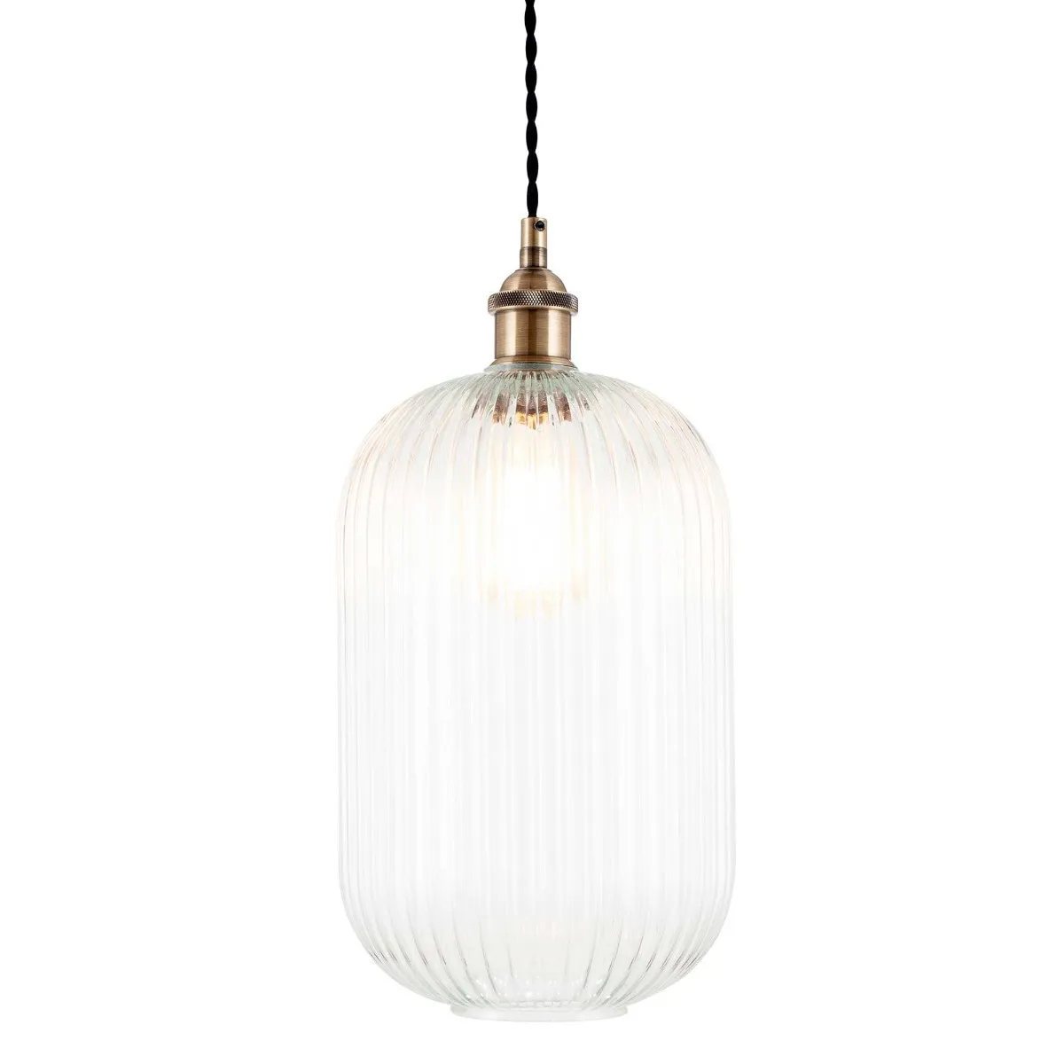Tall Glass Pendant Light, White | Barker & Stonehouse 2