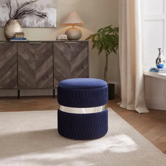 Eden Velvet Storage Footstool