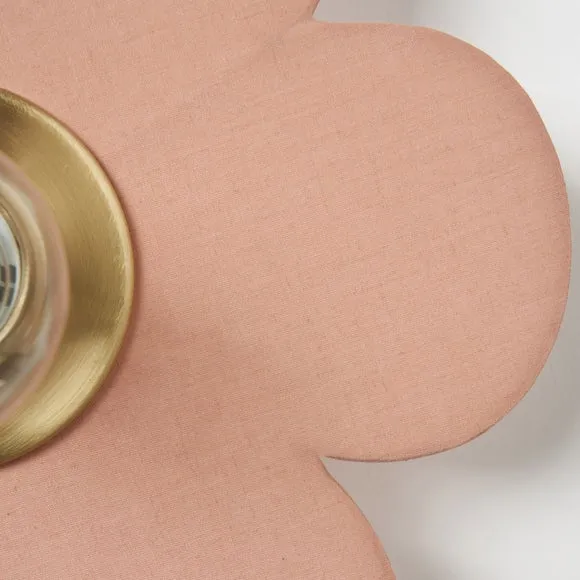 Flower Fabric Plug In Wall Light 3
