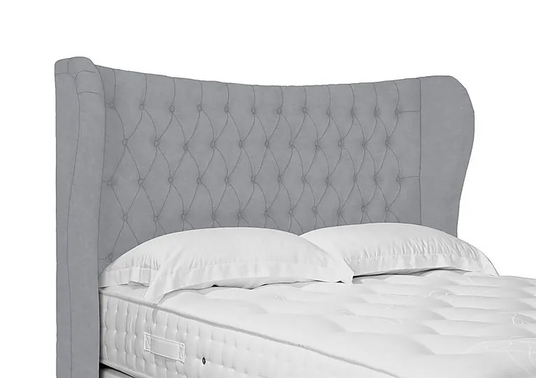 Artisan Collection Camber High Floor Standing Headboard - Double - Aston Silver