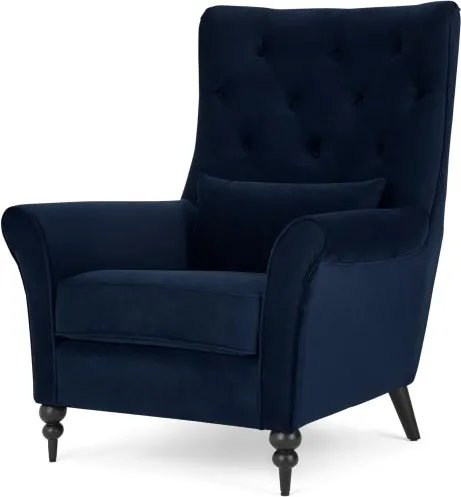 Osmond Armchair, Ink Blue Velvet