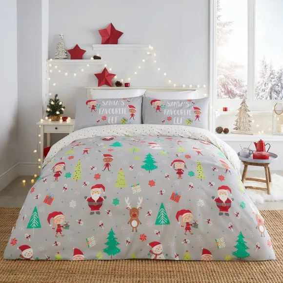Fusion Elf & Santa Duvet Cover & Pillowcase Set 1