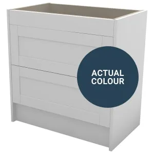 Duarti By Calypso Highwood 800mm Full Depth 2 Drawer Floor Standing Vanity Unit - Twilight Blue